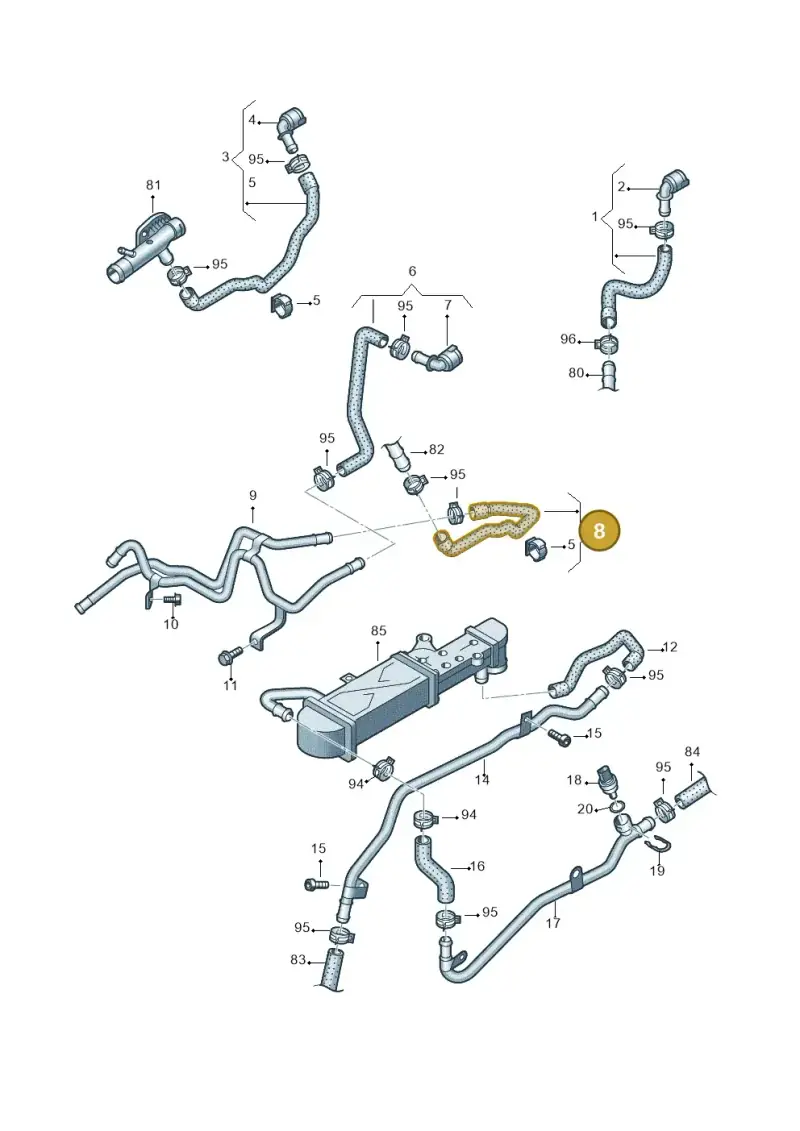 1K0121157EK — Skoda Yeti (2013-2017) diagram 649121510, position 8