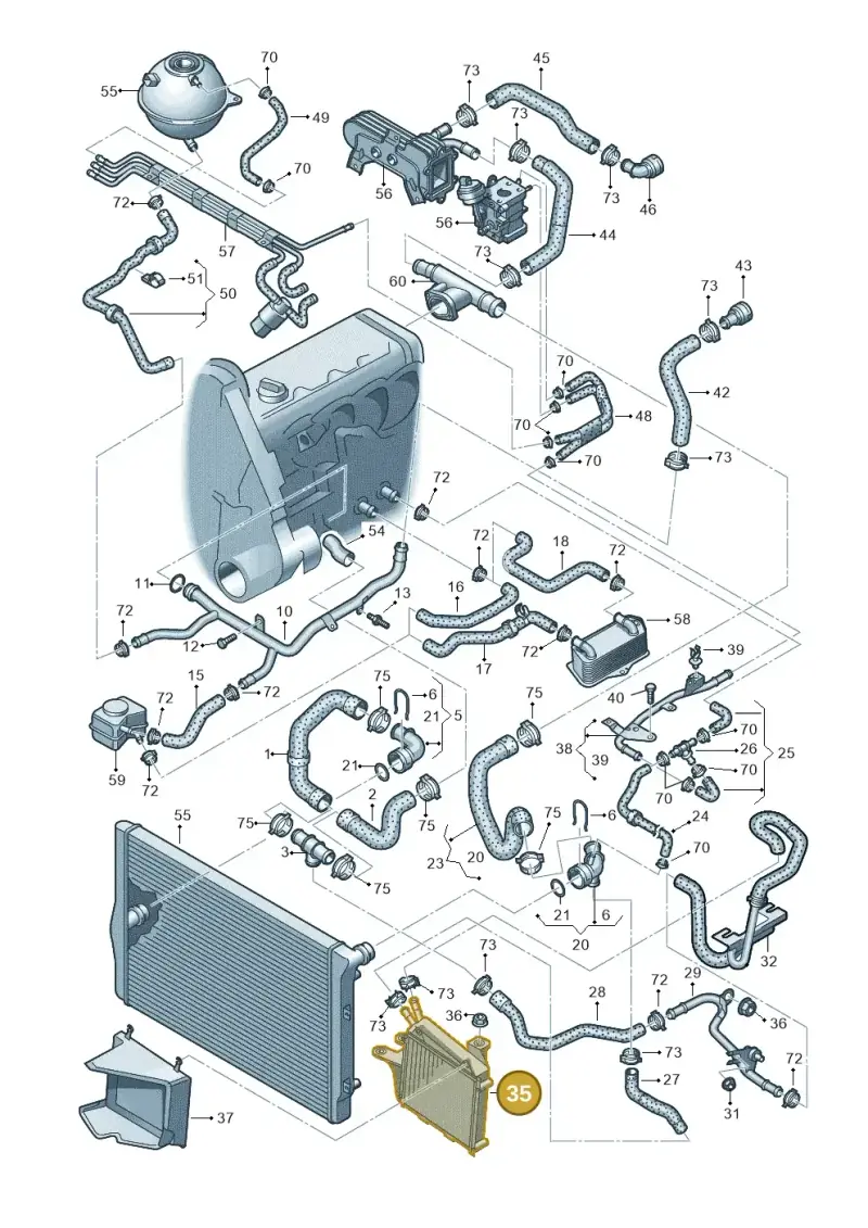 1K0121212C — Skoda Superb comfort (2008-2013) diagram 420121450, position 35
