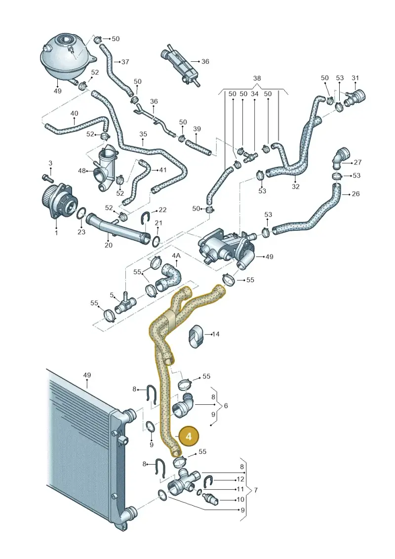 1K0122051EP — Skoda Octavia ambiente (2008-2013) diagram 649121120, position 4