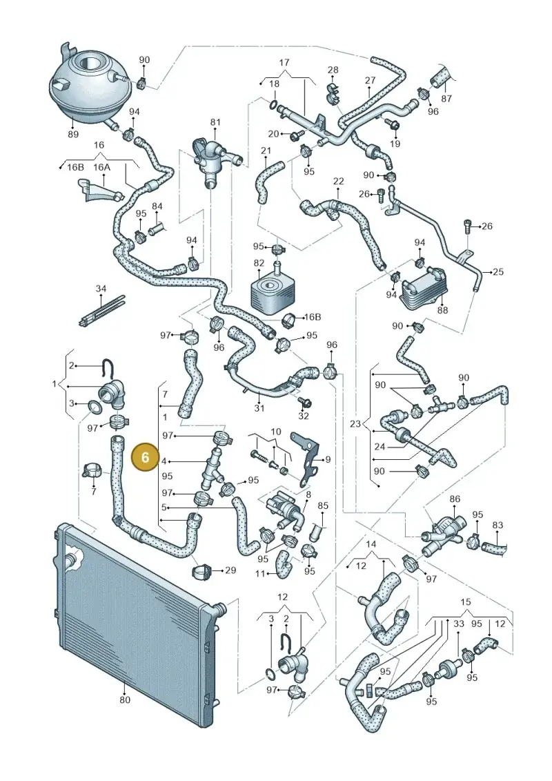 1K0122051FR — Skoda Superb comfort (2008-2013) diagram 650121620, position 6