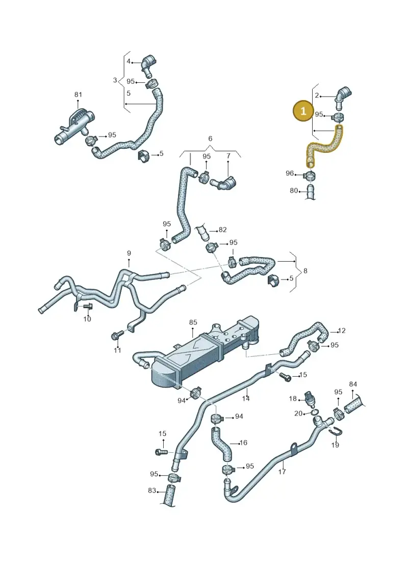1K0122073GF — Skoda Yeti (2013-2017) diagram 649121510, position 1