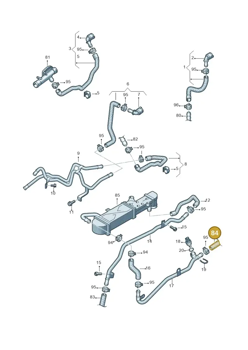 1K0122109CF — Skoda Octavia ambiente (2008-2013) diagram 649121510, position 84