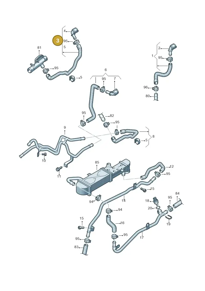 1K0122157JH — Skoda Yeti (2013-2017) diagram 649121510, position 3