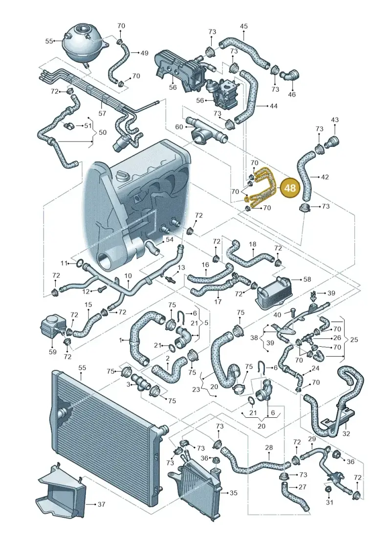 1K0122447T — Skoda Superb comfort (2008-2013) diagram 420121450, position 48