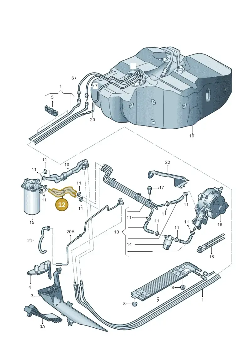 1K0130307L — Skoda OCTAVIA/COMBI/4X4      04> (2004-) diagram 412201250, position 12