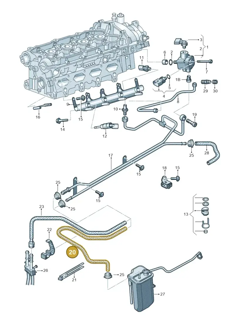 1K0133366BB — Skoda OCTAVIA/COMBI/4X4      04> (2004-) diagram 412133450, position 20