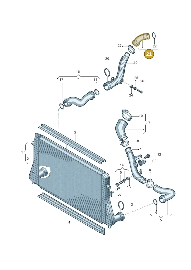 1K0145828F — Skoda Yeti (2013-2017) diagram 617145850, position 21