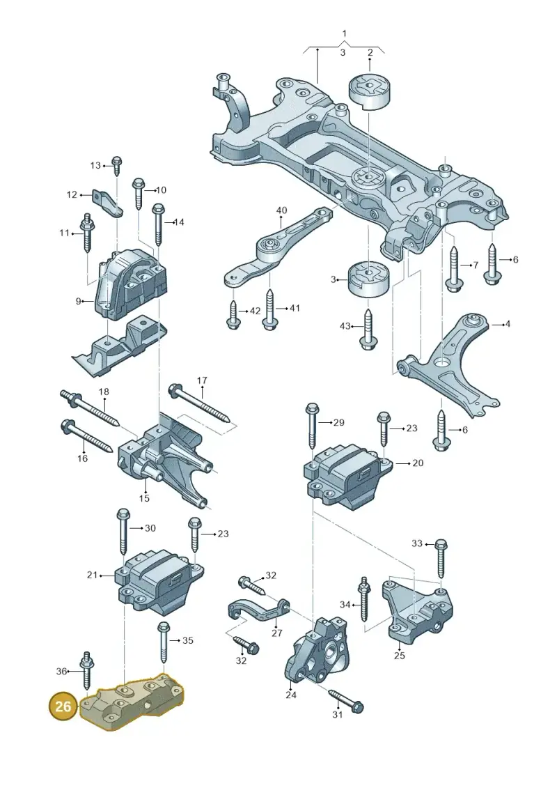 1K0199117AN — Skoda Superb (2013-2015) diagram 690199300, position 26