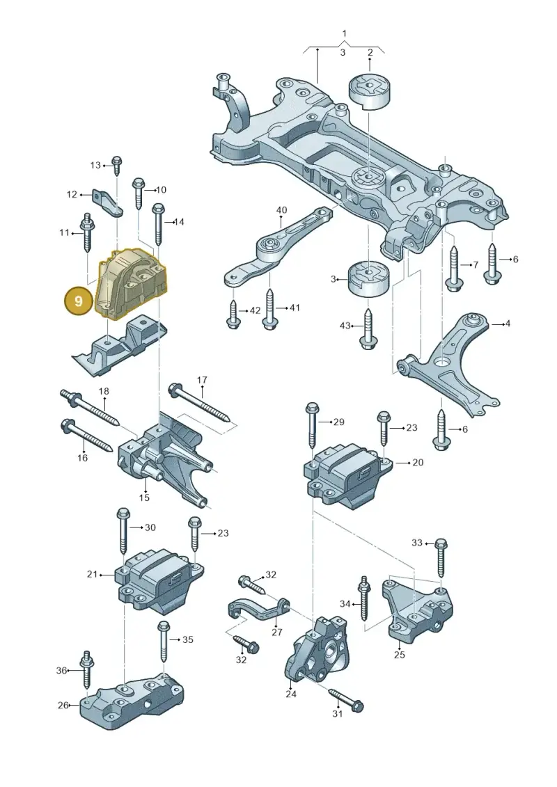 1K0199262AS — Skoda Superb (2013-2015) diagram 690199300, position 9