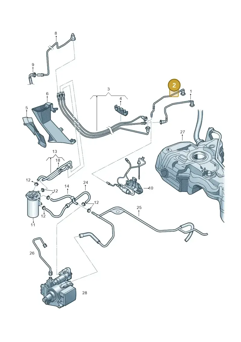 1K0201294K — Skoda Superb (2013-2015) diagram 649201240, position 2