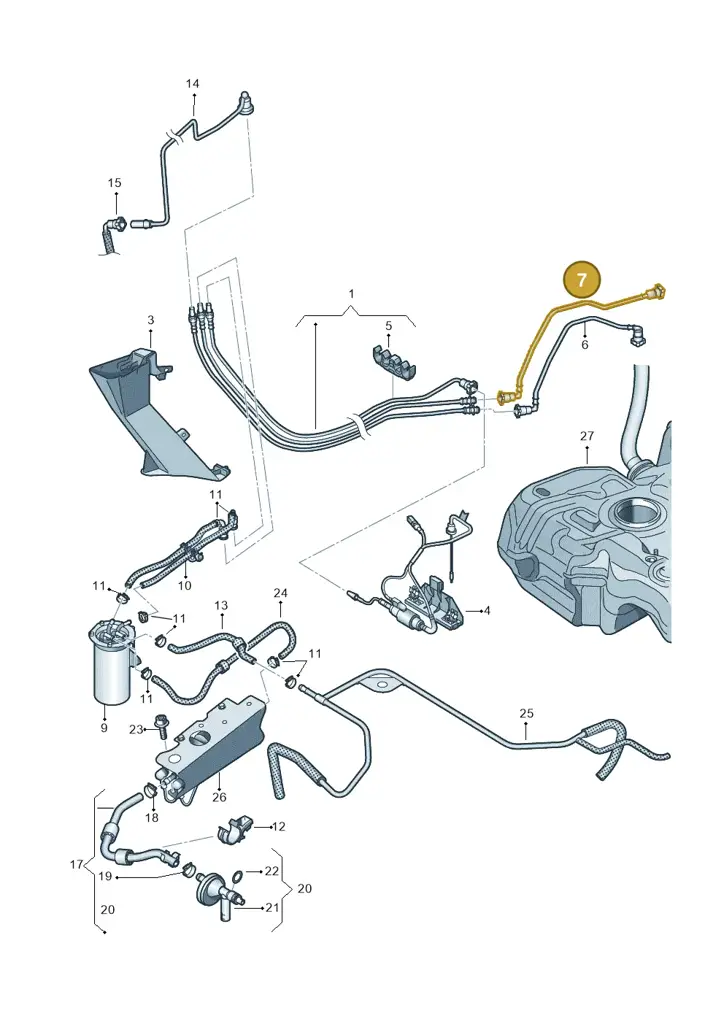 1K0201294K — Skoda Yeti (2013-2017) diagram 634201250, position 7