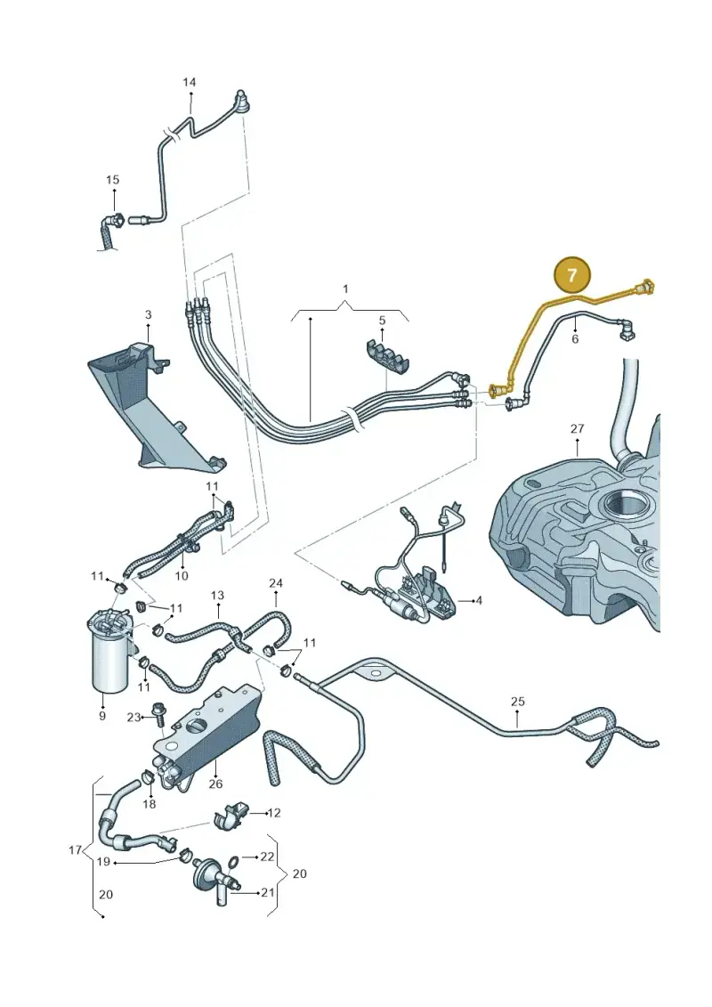 1K0201294K — Skoda Yeti (2013-2017) diagram 634201250, position 7