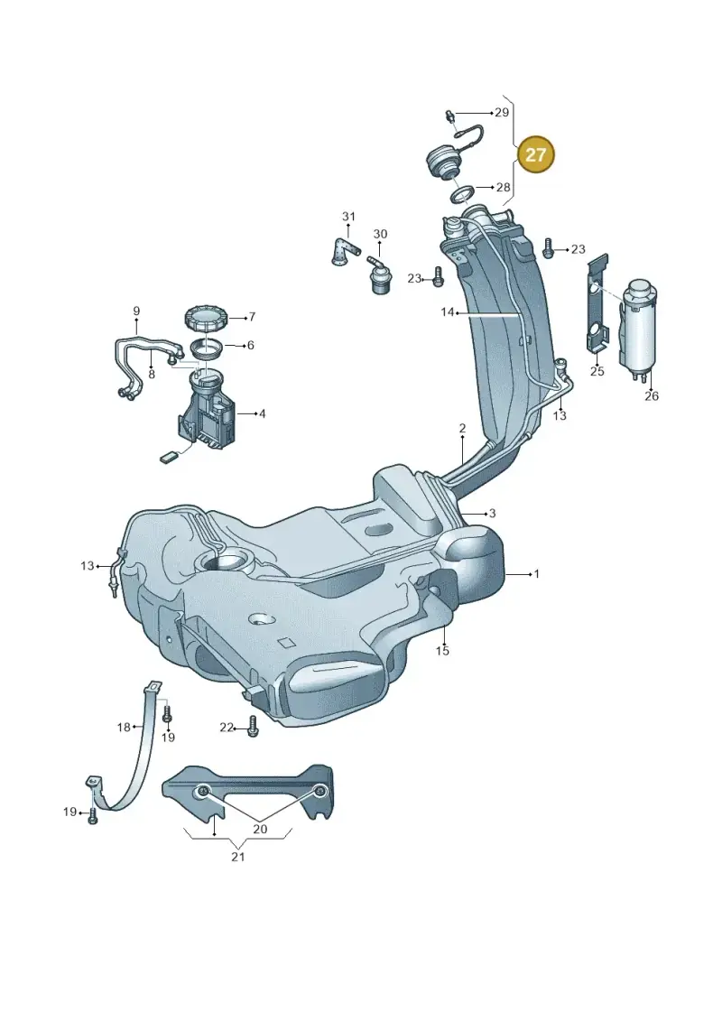 1K0201550AK — Skoda Rapid (2012-2022) diagram 740201050, position 27