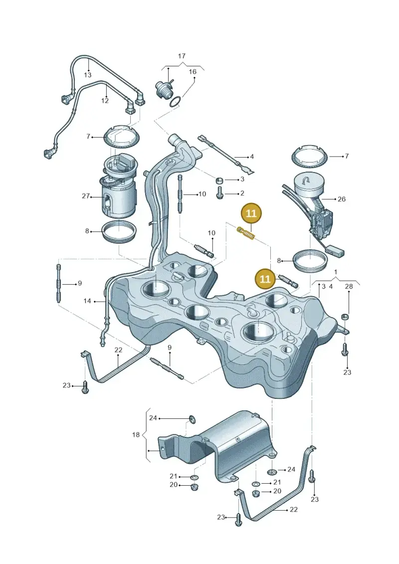 1K0201993R — Skoda Superb Ambition (2009-2015) diagram 671201100, position 11