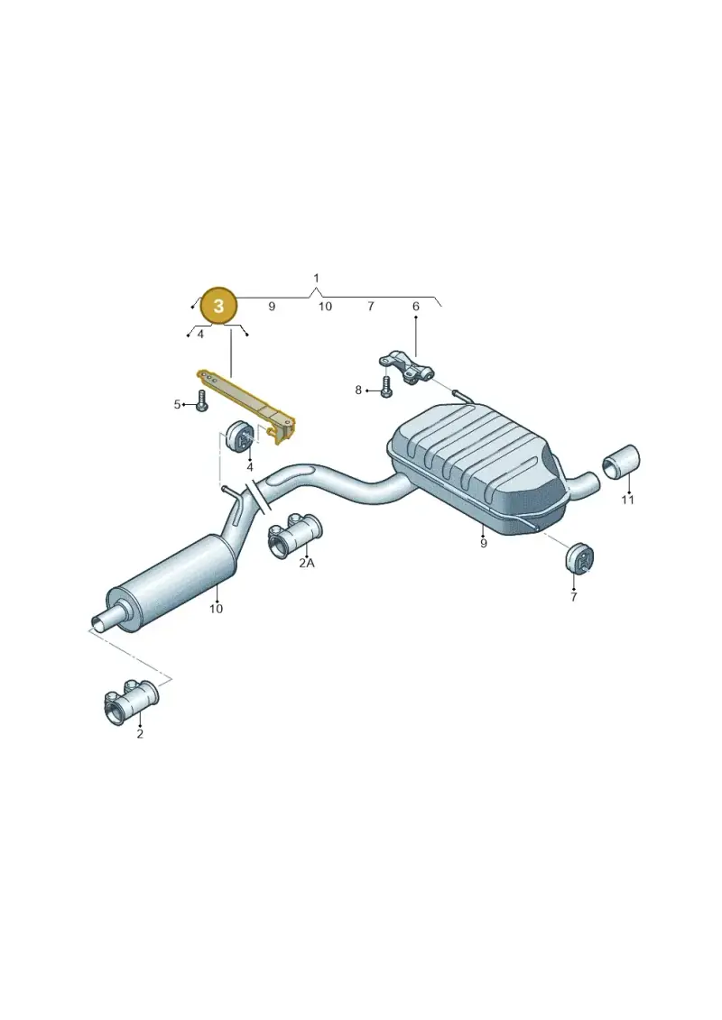 1K0253144BA — Skoda Yeti (2013-2017) diagram 779253870, position 3