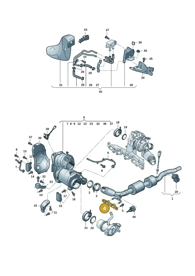 1K0253144BC — Skoda Octavia (2019-2024) diagram 2ka253050, position 4