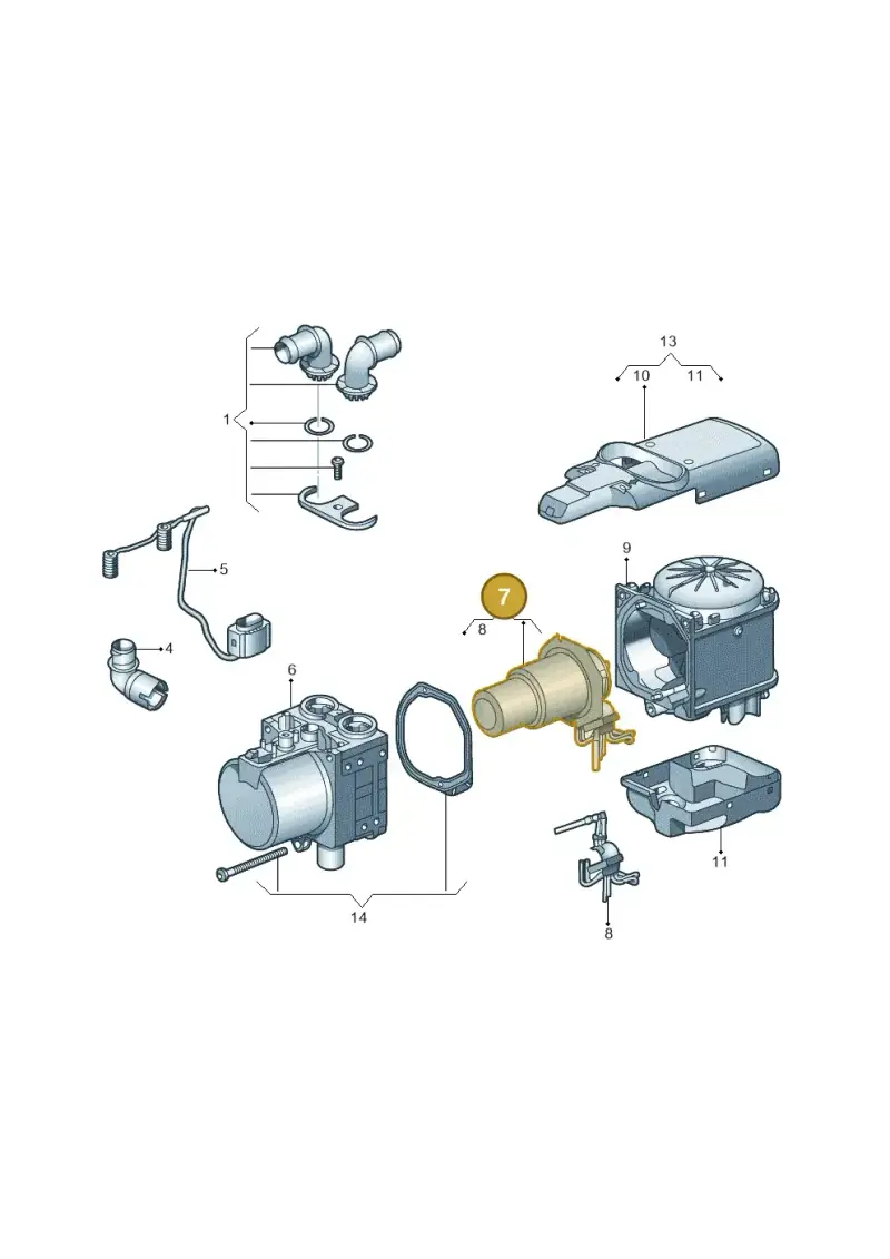 1K0261433C — Skoda Yeti (2009-2013) diagram 409819710, position 7