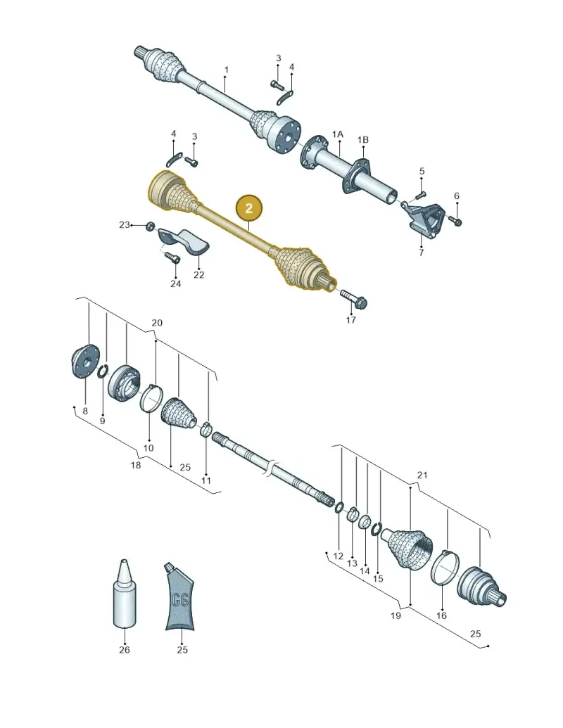 1K0407272CR — Skoda Superb (2013-2015) diagram 409407250, position 2
