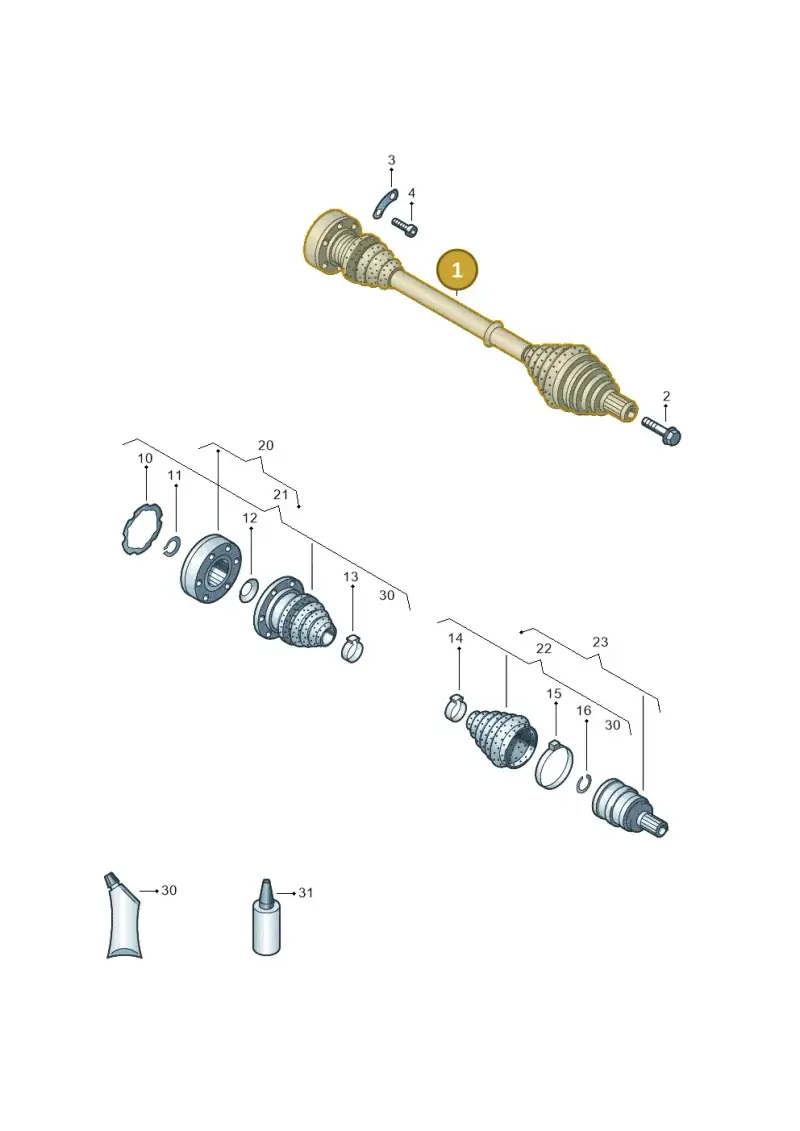 1K0407272QM — Skoda Yeti (2013-2017) diagram 702407200, position 1