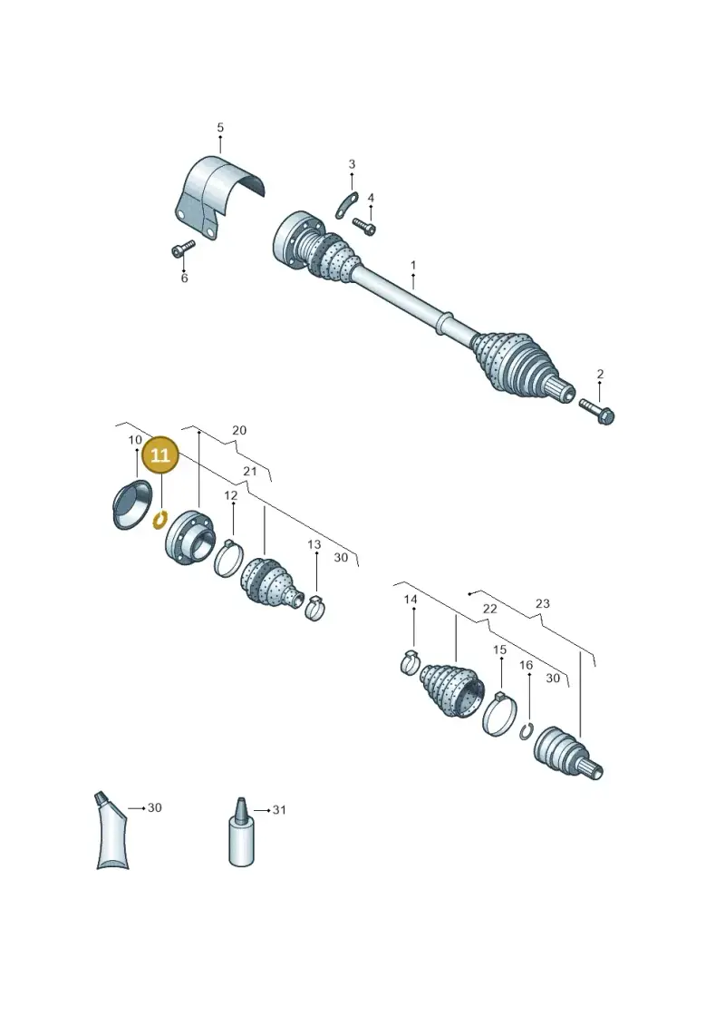 1K0407298A — Skoda Kodiaq (2018-2022) diagram 702407520, position 11