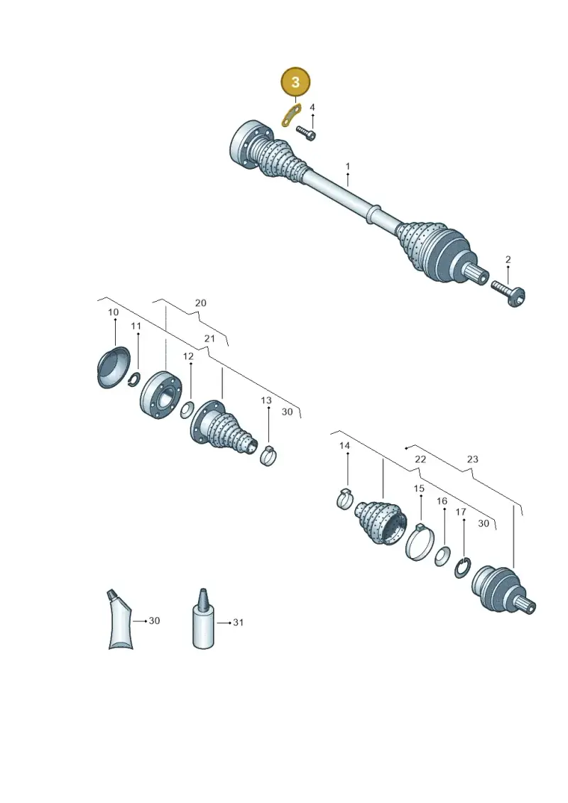 1K0407357B — Skoda Kodiaq (2018-2022) diagram 746501100, position 3