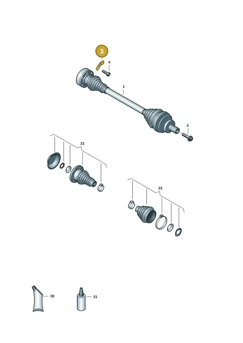 1K0407357C — Skoda Superb Combi (2023-) diagram 5h0501010, position 3