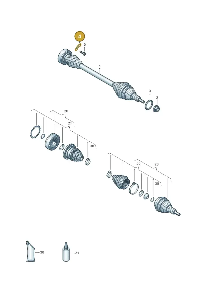 1K0407357C — Skoda Fabia (2021-) diagram 837407028, position 4