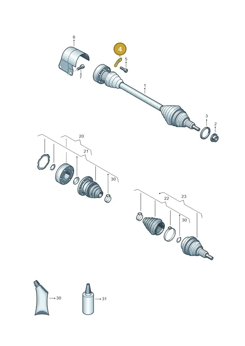 1K0407357C — Skoda Kamiq (2019-) diagram 837407320, position 4