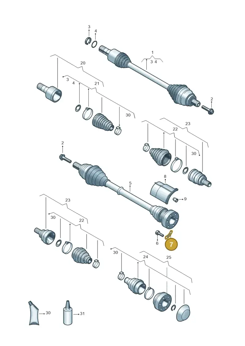 1K0407357D — Skoda Kodiaq (2024-) diagram 827407350, position 7
