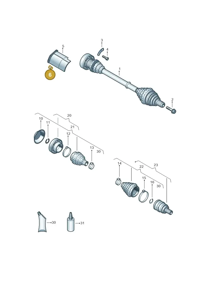 1K0407407 — Skoda Kodiaq (2018-2022) diagram 746407500, position 6