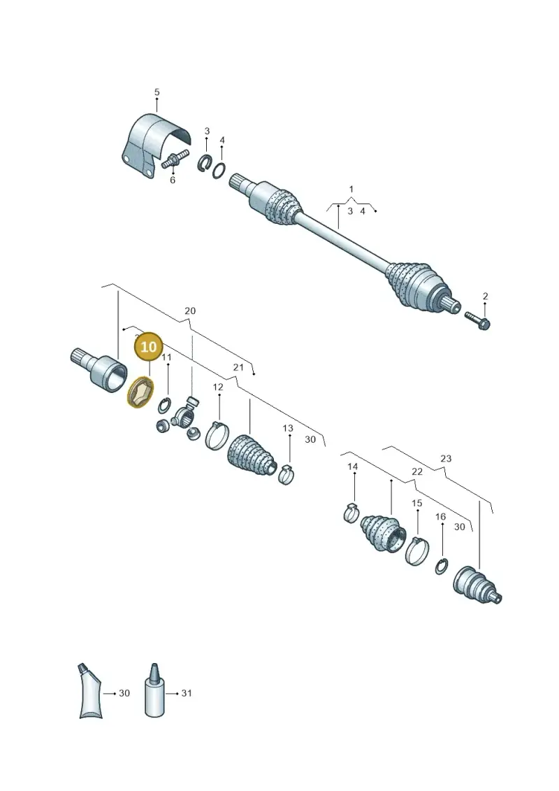 1K0407413A — Skoda Kodiaq (2016-2024) diagram 746407480, position 10