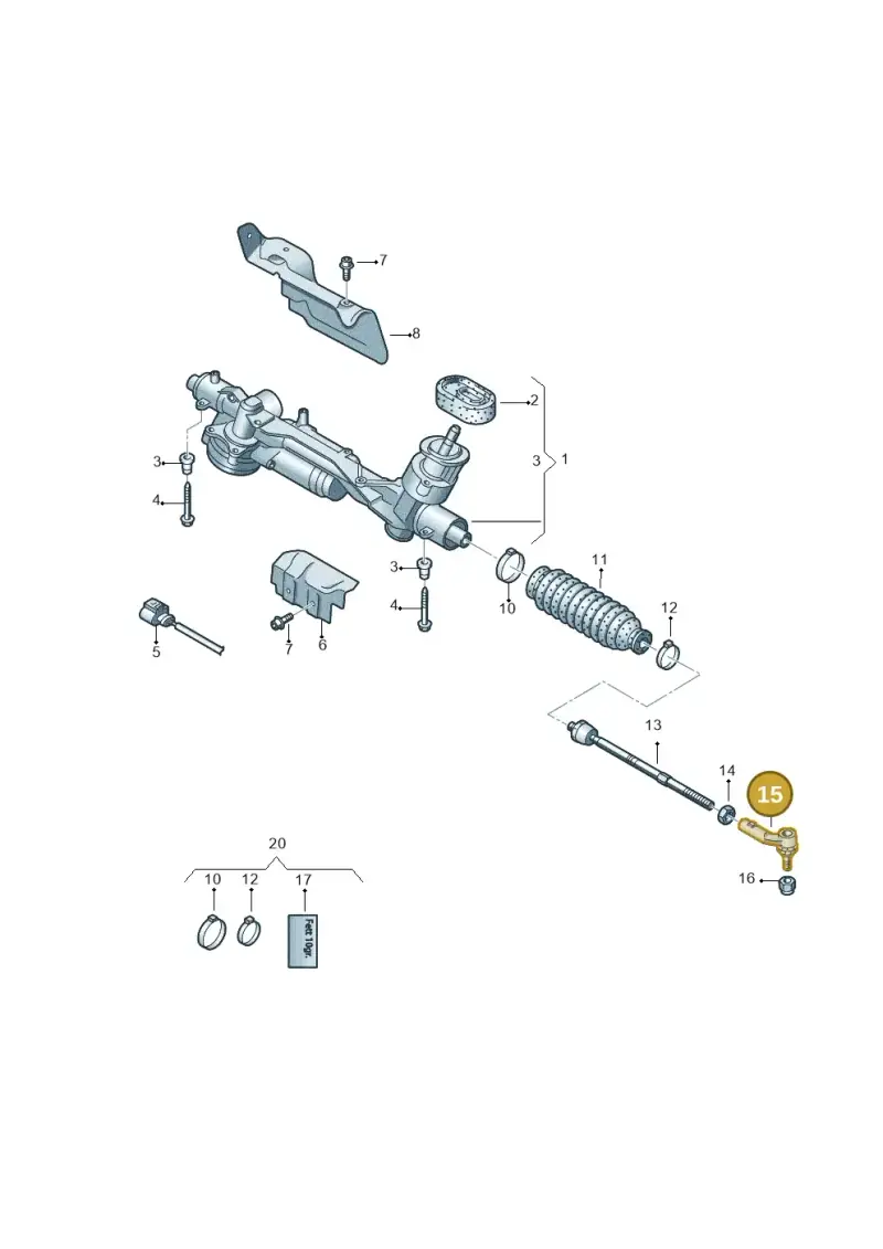 1K0423811J — Skoda Octavia (2017-2020) diagram 746423000, position 15