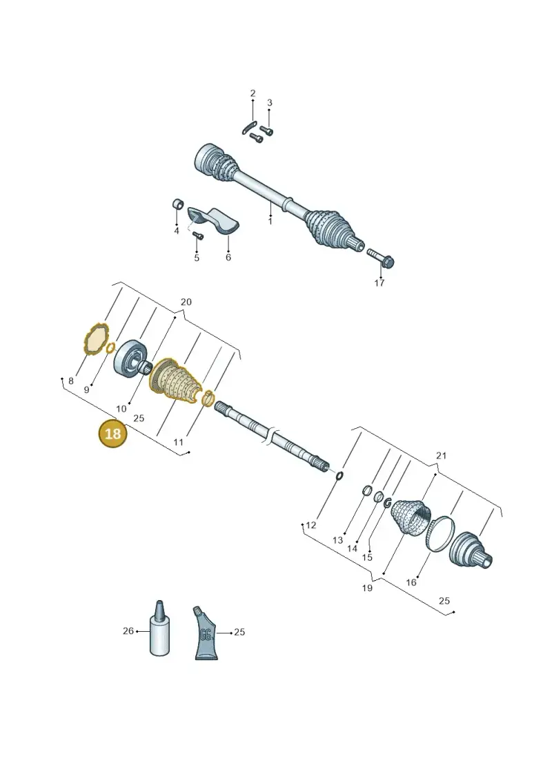 1K0498201B — Skoda Octavia ambiente (2008-2013) diagram 409407260, position 18