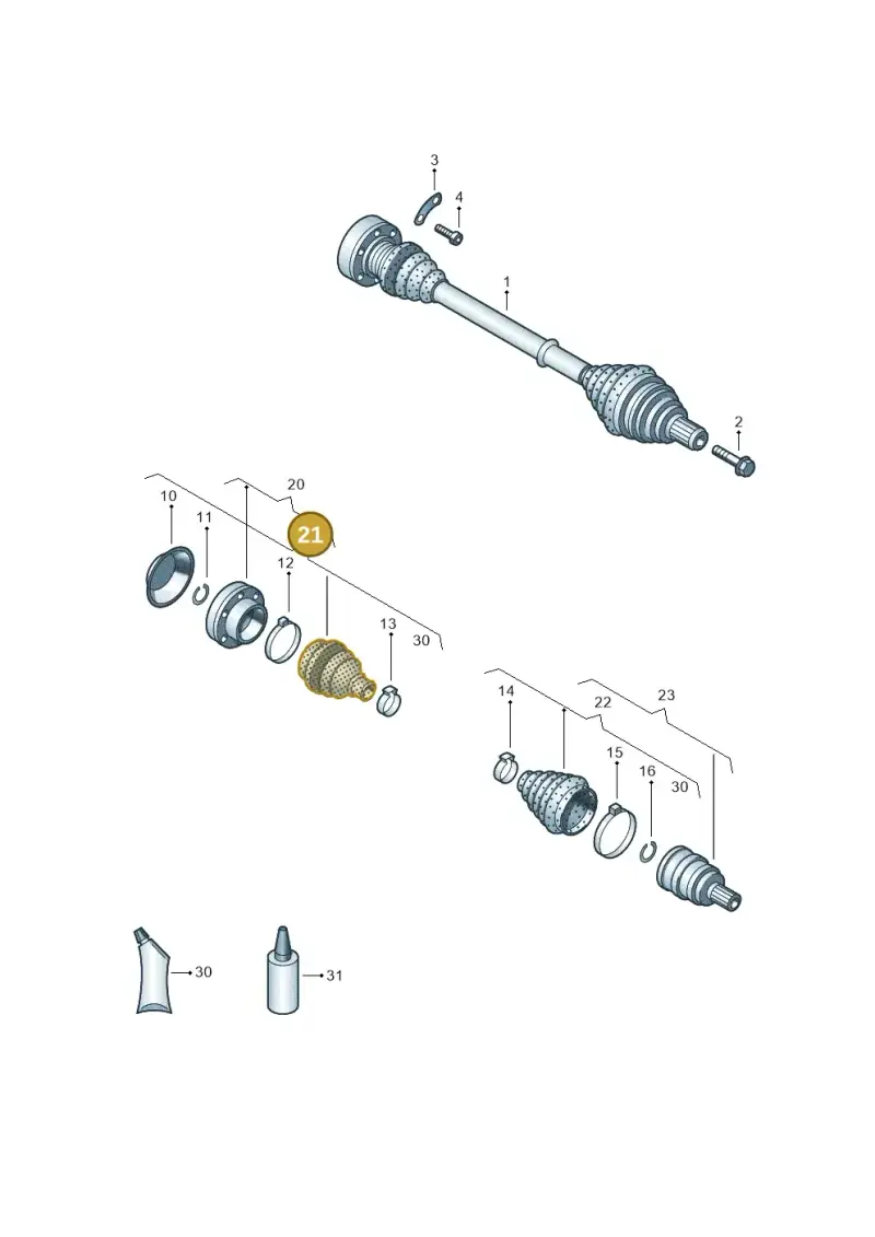 1K0498201H — Skoda Octavia (2017-2020) diagram 689407200, position 21