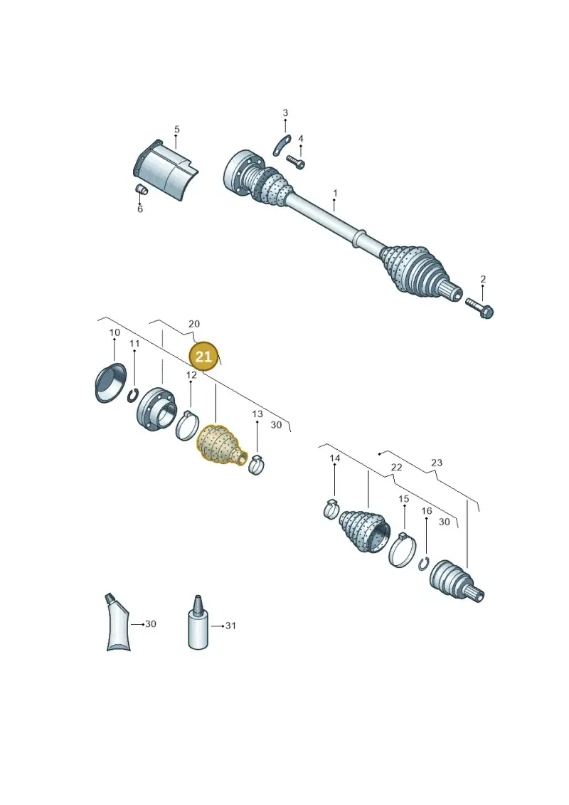 1K0498201H — Skoda Octavia (2017-2020) diagram 746407500, position 21
