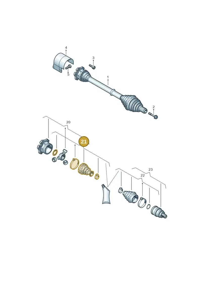 1K0498201J — Skoda Karoq (2017-2022) diagram 890407200, position 21