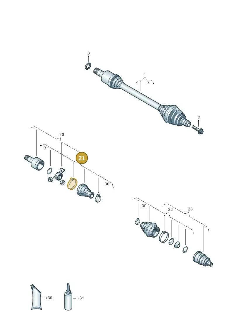 1K0498201J — Skoda Fabia (2021-) diagram 827407220, position 21