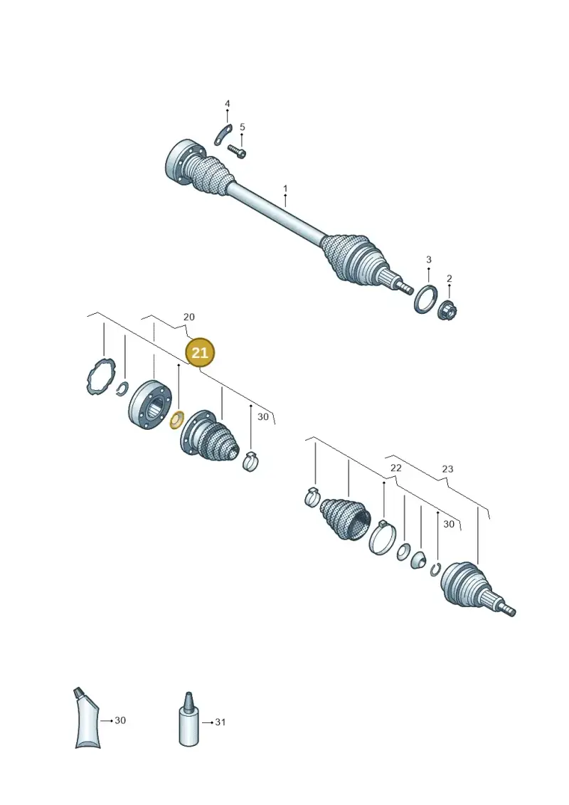 1K0498201 — Skoda Fabia (2021-) diagram 837407028, position 21