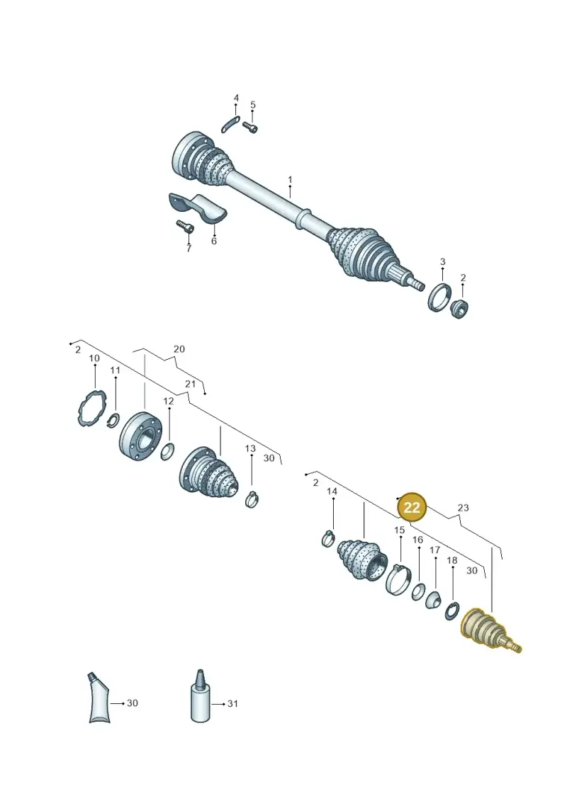 1K0498203A — Skoda Fabia (2014-2022) diagram 672407500, position 22