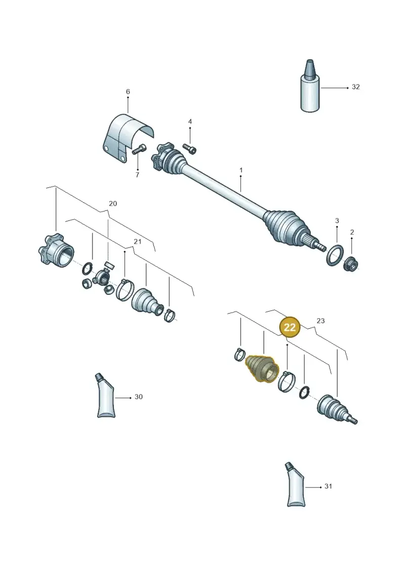 1K0498203C — Skoda Kamiq (2019-) diagram 581407022, position 22