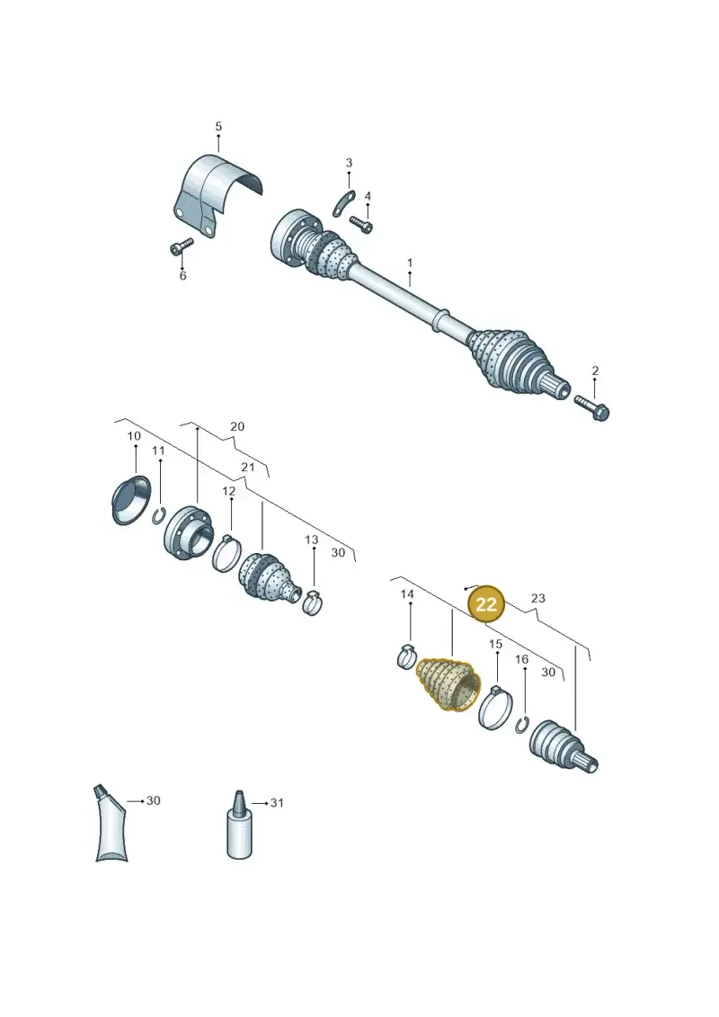 1K0498203C — Skoda Kodiaq (2018-2022) diagram 702407520, position 22