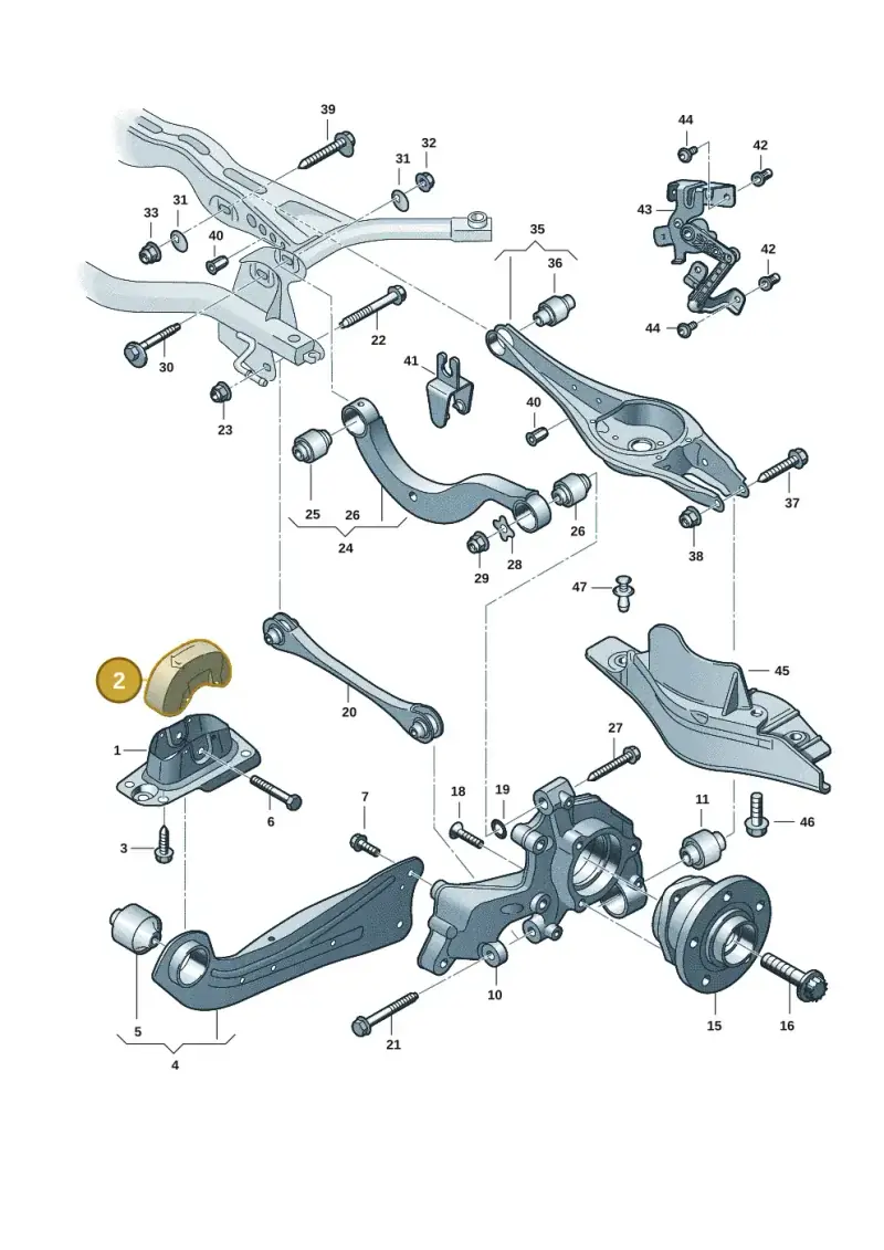 1K0501475 — Skoda Kodiaq (2024-) diagram 3j0505100, position 2