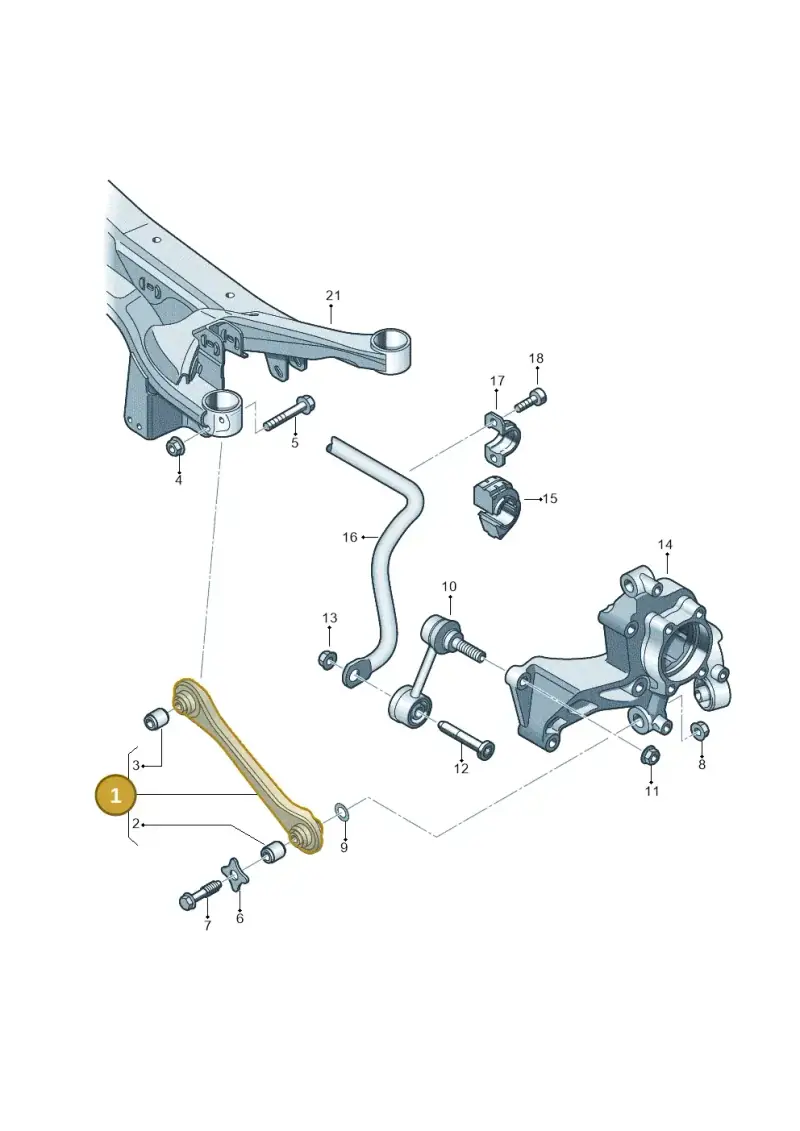 1K0501529F — Skoda Yeti (2009-2013) diagram 460501300, position 1