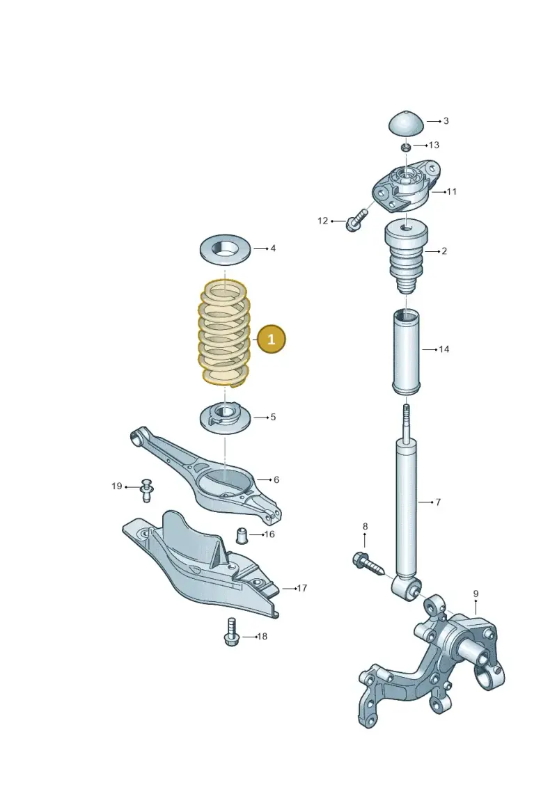 1K0511115DE — Skoda Superb (2013-2015) diagram 632511000, position 1