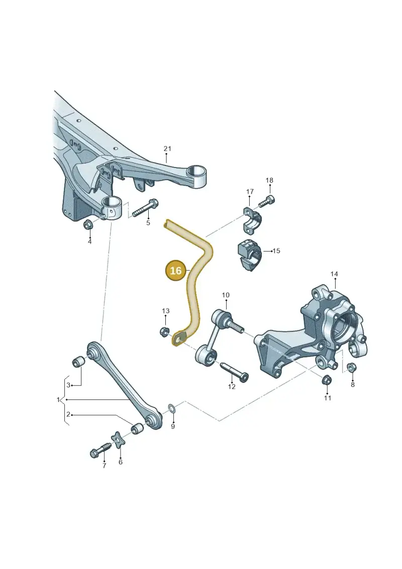 1K0511409BP — Skoda Yeti (2013-2017) diagram 460501300, position 16