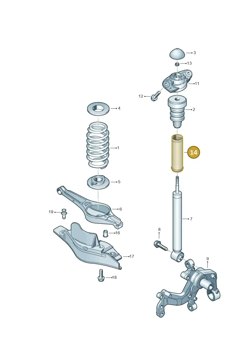 1K0513425D — Skoda Yeti (2013-2017) diagram 632511000, position 14