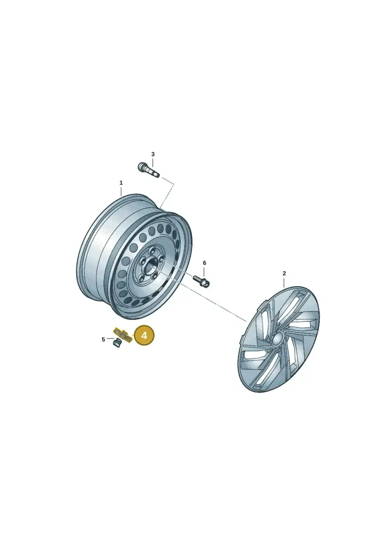 1K0601188A — Skoda Enyaq (2020-) diagram 50a601010, position 4
