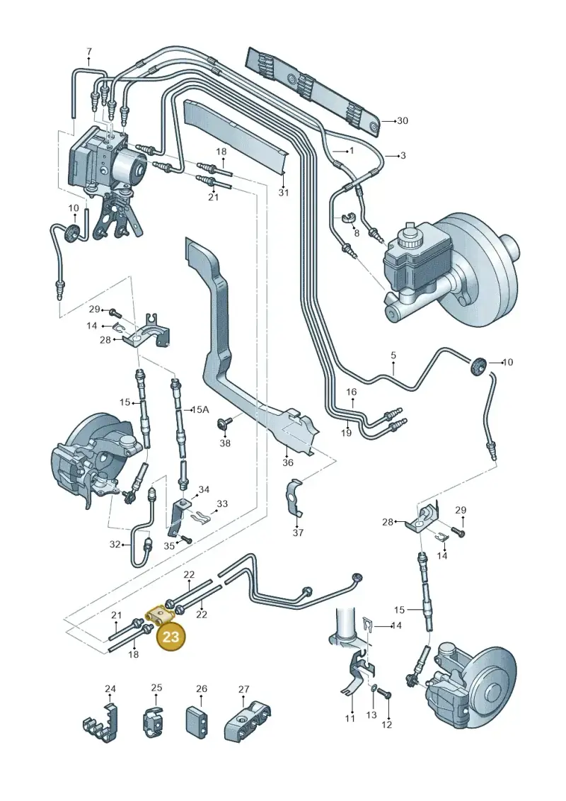 1K0611755 — Skoda Superb (2013-2015) diagram 412611200, position 23