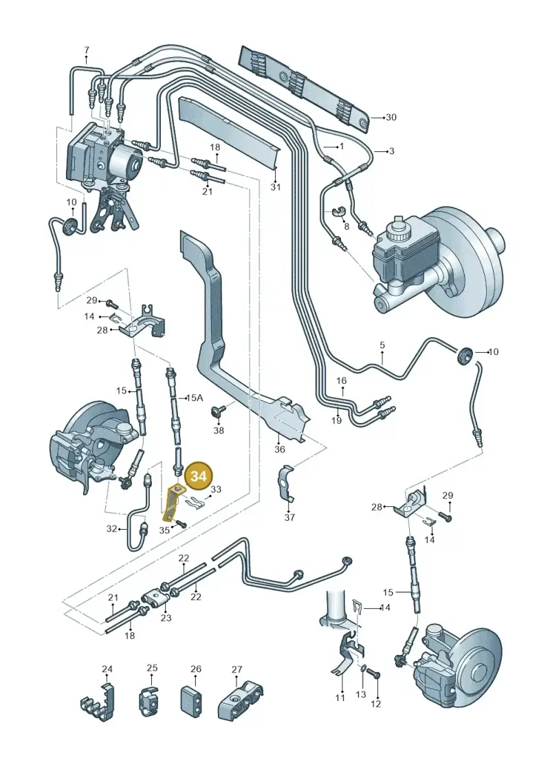 1K0611841A — Skoda Superb comfort (2008-2013) diagram 412611200, position 34
