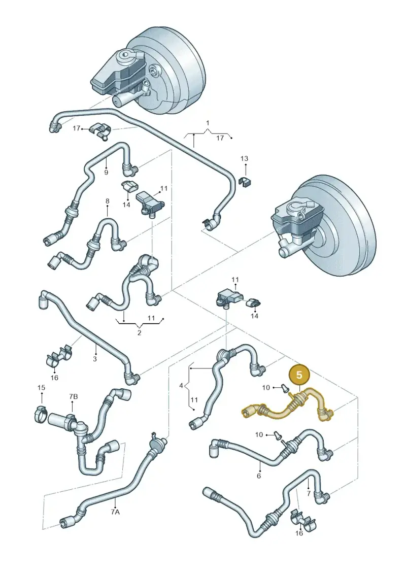 1K0612041GP — Skoda Octavia ambiente (2008-2013) diagram 412611700, position 5